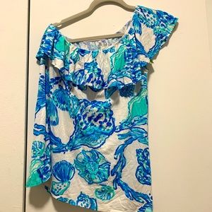 Lilly Pulitzer Barefoot Princess One Shoulder Top